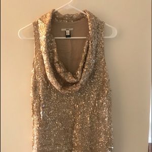 Mango, Mng. London. Golden Strass Mini dress.